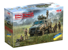Збірна модель 1/35 «Козак -2» Український бронеавтомобіль класу MRAP з фігурами ЗСУ ICM DS3521 Збірна модель 1/35 «Козак -2» Український бронеавтомобіль класу MRAP з фігурами ЗСУ ICM DS3521