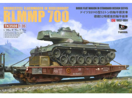 Збірна модель 1/35 Платформений вагон Rlmmp 700 (1952-1991) T-Model TK3508 Збірна модель 1/35 Платформений вагон Rlmmp 700 (1952-1991) T-Model TK3508