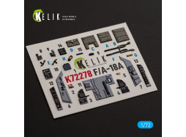 F/A-18 A Hornet декаль інтер'єр для комплекту Academy 12411 1/72 KELIK K72278 F/A-18 A Hornet декаль інтер'єр для комплекту Academy 12411 1/72 KELIK K72278