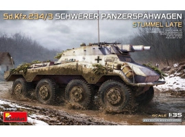 Збірна модель 1/35 Важка розвідувальна броньована машина Sd.Kfz.234/3 Stummell (пізній випуск) Miniart 53046 Збірна модель 1/35 Важка розвідувальна броньована машина Sd.Kfz.234/3 Stummell (пізній випуск) Miniart 53046