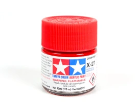 Акриловый лак Прозрачный Красный 10мл Тамия X-27 Акриловый лак Прозрачный Красный 10мл Тамия X-27