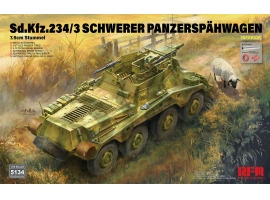 Збірна модель 1/35 Важка розвідувальна броньована машина Sd.Kfz.234/3 7,5cm Stummel Rye Field Model RM-5134 Збірна модель 1/35 Важка розвідувальна броньована машина Sd.Kfz.234/3 7,5cm Stummel Rye Field Model RM-5134