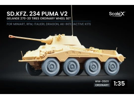 Набір колес для Sd.Kfz. 234 Puma v2 від Dragon, Miniart, RFM, Italeri, AK Interactive ScaleX WW-35011 Набір колес для Sd.Kfz. 234 Puma v2 від Dragon, Miniart, RFM, Italeri, AK Interactive ScaleX WW-35011
