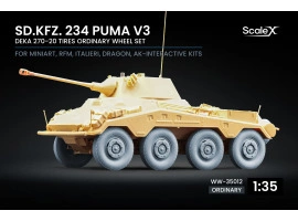 Набір колес для Sd.Kfz. 234 Puma v3 від Dragon, Miniart, RFM, Italeri, AK Interactive ScaleX WW-35012 Набір колес для Sd.Kfz. 234 Puma v3 від Dragon, Miniart, RFM, Italeri, AK Interactive ScaleX WW-35012