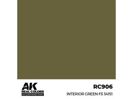 Акрилова фарба на спиртовій основі Interior Green / Зелений інтер'єр FS 34151 AK-interactive RC906 Акрилова фарба на спиртовій основі Interior Green / Зелений інтер'єр FS 34151 AK-interactive RC906