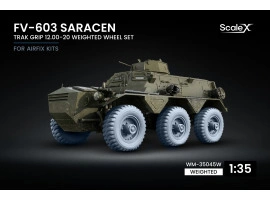 Набір коліс (з деформацією) TRAK GRIP 12.00-20 для FV-603 Saracen від Airfix ScaleX WM-35045W Набір коліс (з деформацією) TRAK GRIP 12.00-20 для FV-603 Saracen від Airfix ScaleX WM-35045W