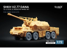Набір коліс (з деформацією) TO-3 15.00-21 для ShKH vz.77 DANA від HobbyBoss ScaleX WM-72012W Набір коліс (з деформацією) TO-3 15.00-21 для ShKH vz.77 DANA від HobbyBoss ScaleX WM-72012W