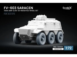 Набір коліс (з деформацією) TRAK GRIP 12.00-20 для FV-603 Saracen від ACE ScaleX WM-72015W Набір коліс (з деформацією) TRAK GRIP 12.00-20 для FV-603 Saracen від ACE ScaleX WM-72015W