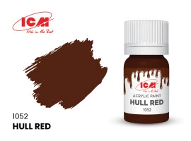 Акрилова фарба Hull Red / Червоний корпусний ICM1052 Акрилова фарба Hull Red / Червоний корпусний ICM1052