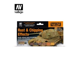 Набір акрилових фарб Ефекти іржі та сколів 8шт (Rust & Chipping Effects 8 pcs) Vallejo VAL 71186 Набір акрилових фарб Ефекти іржі та сколів 8шт (Rust & Chipping Effects 8 pcs) Vallejo VAL 71186