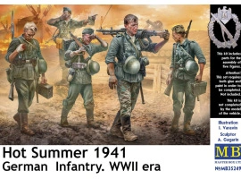 Збірна модель 1/35 Фігури Спекотне літо 1941 року - німецька піхота (5 фігур) MasterBox 35249 Збірна модель 1/35 Фігури Спекотне літо 1941 року - німецька піхота (5 фігур) MasterBox 35249