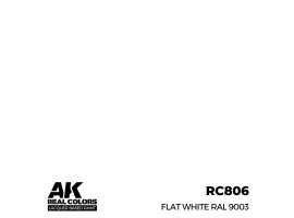 Акрилова фарба на спиртовій основі Flat White / Матовий Білий RAL 9003 AK-interactive RC806 Акрилова фарба на спиртовій основі Flat White / Матовий Білий RAL 9003 AK-interactive RC806