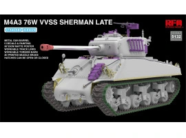 Збірна модель 1/35 Американський танк M4A3 76W VVSS Sherman Late Standard Version RFM RM-5132 Збірна модель 1/35 Американський танк M4A3 76W VVSS Sherman Late Standard Version RFM RM-5132