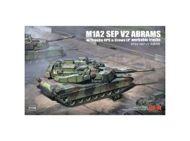 Збірна модель 1/35 Американський танк M1A2 SEP v2 Abrams з Trophy APS, CROWS LP і робочими траками RFM RM-5156 Збірна модель 1/35 Американський танк M1A2 SEP v2 Abrams з Trophy APS, CROWS LP і робочими траками RFM RM-5156