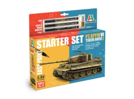 Сборная модель 1/56 Танк Pz. kpfw. VI Тигр I Ausf.E - Стартовый набор - простая покраска Italeri Сборная модель 1/56 Танк Pz. kpfw. VI Тигр I Ausf.E - Стартовый набор - простая покраска Italeri