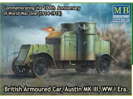 Збірна модель 1/72 Британський бронеавтомобіль Остін, MK III, часів Першої світової війни MasterBox 72007 Збірна модель 1/72 Британський бронеавтомобіль Остін, MK III, часів Першої світової війни MasterBox 72007