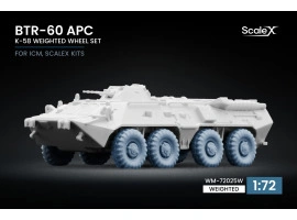 Набір коліс (з деформацією) K-58 для БТР-60 APC від ScaleX, ICM ScaleX WM-72025W Набір коліс (з деформацією) K-58 для БТР-60 APC від ScaleX, ICM ScaleX WM-72025W