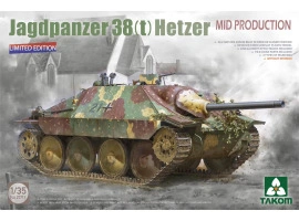 Збірна модель 1/35 САУ Jagdpanzer 38(t) Hetzer середнього виробництва (обмежена серія) Takom 2171X Збірна модель 1/35 САУ Jagdpanzer 38(t) Hetzer середнього виробництва (обмежена серія) Takom 2171X